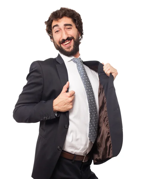 Happy businessman dancing — Stock Photo, Image