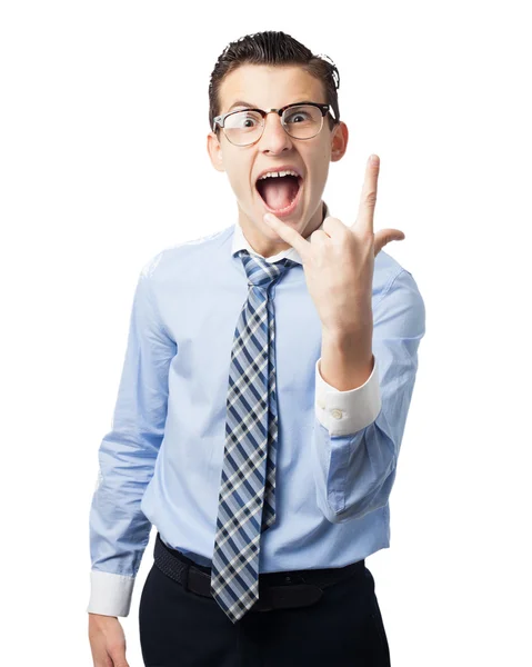 Angry young man disagree — Stock Photo, Image