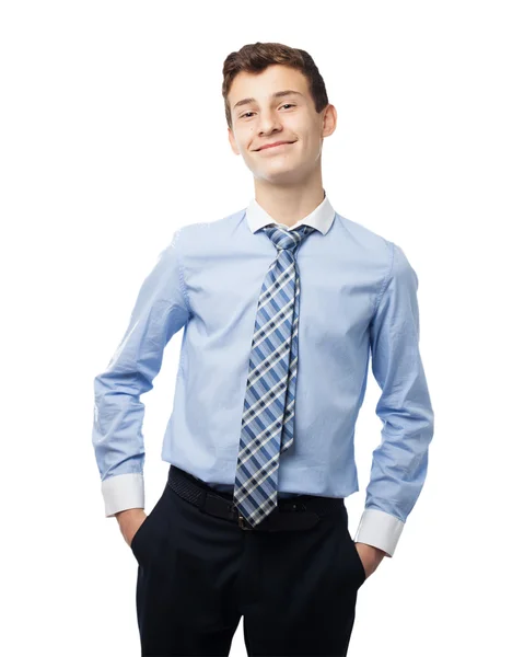 Happy businessman proud pose — Stock Photo, Image