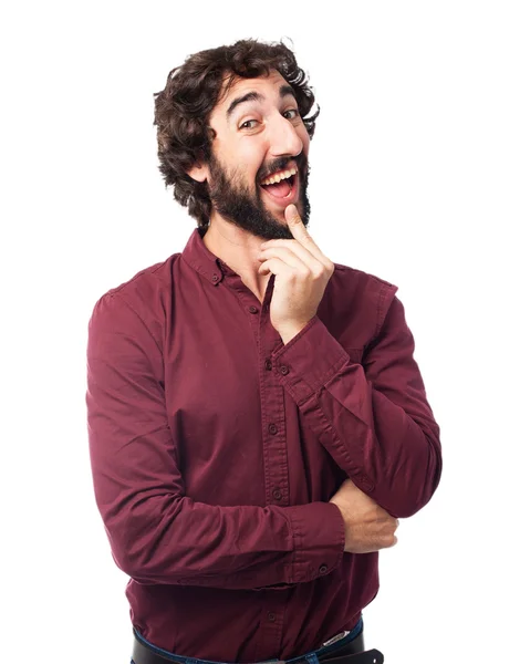 Happy young man having idea — Stock Photo, Image