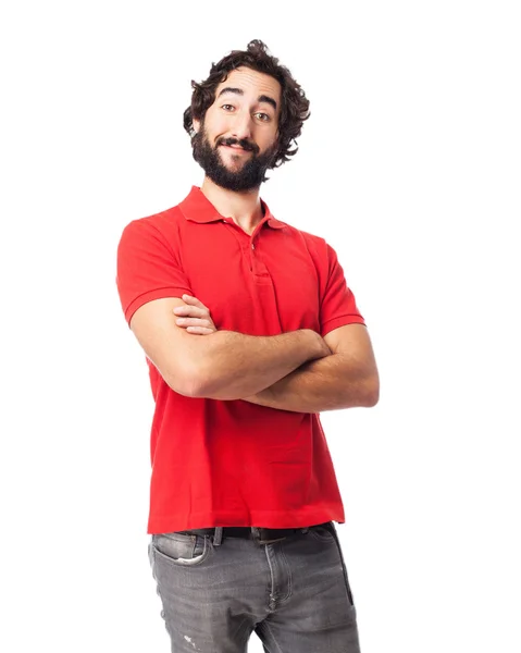 Feliz trabajador hombre sonriendo — Foto de Stock