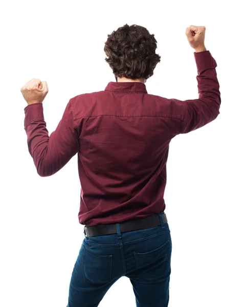 Atrás joven hombre bailando —  Fotos de Stock