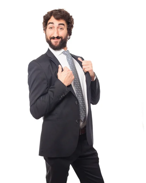 Happy affärsman stolt pose — Stockfoto