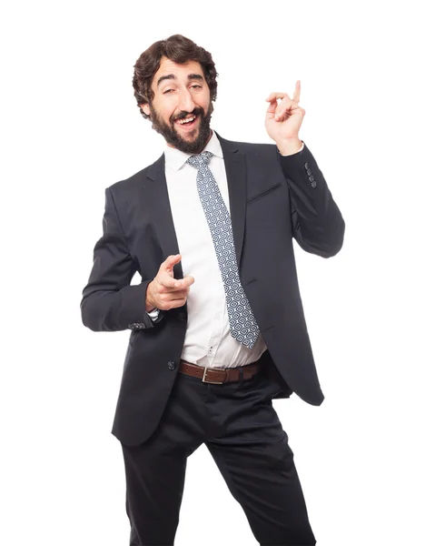 Feliz homem de negócios dançando — Fotografia de Stock