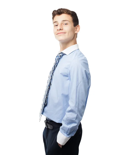 Happy businessman proud pose — Stock Photo, Image