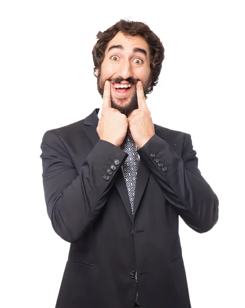 Happy surprised businessman — Stock Photo, Image