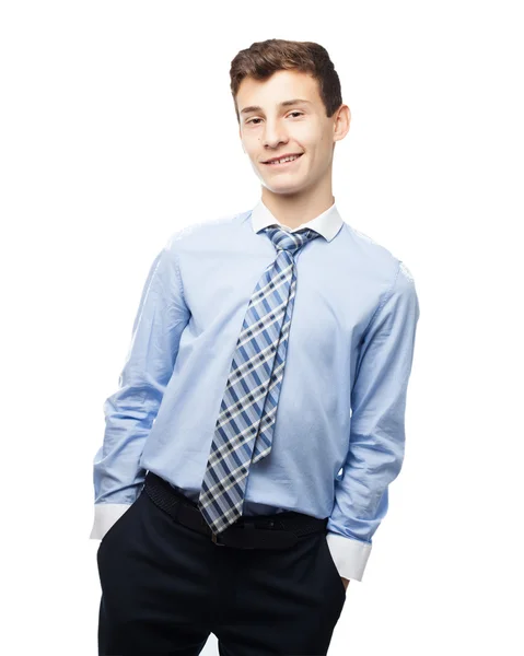 Happy businessman proud pose — Stock Photo, Image