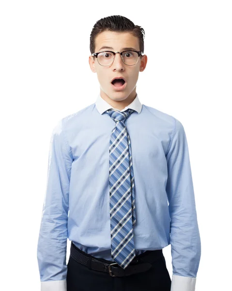 Stressed young man surprised — Stock Photo, Image