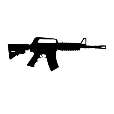 silah tipi m16 tipi silahın basit ama havalı siluet tasarımı