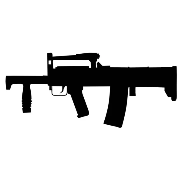 Illustration Vector Cartoon Groza Type Firearm Icon Silhouette — Stock Vector
