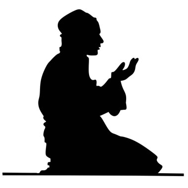 ilustrastion vektör logo silueti dua eden Müslümanlar