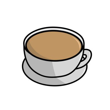 basit beyaz bardaklı kahve içeceği tasarımı