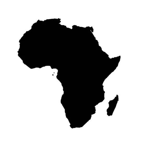 Vecteur Conception Silhouette Noire Continent Africain — Image vectorielle