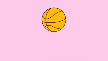 Zıplayan basketbol illüstrasyon videosu