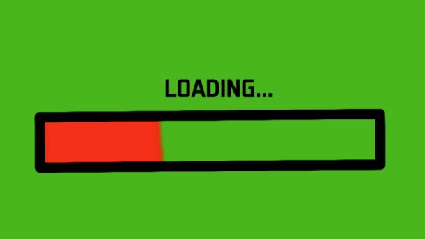 Groen Scherm Logo Laden Bewegende Animatie Video Voor Een Spel — Stockvideo