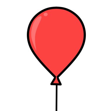Beyaz arkaplanda kırmızı balon logo vektör tasarımı