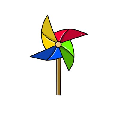 Renkli fırıldak logo vektör tasarımı