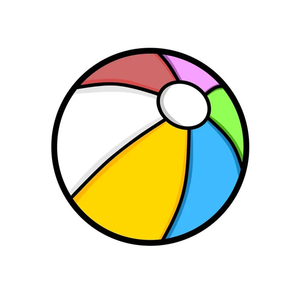 Renkli plaj topu logo vektör tasarımı