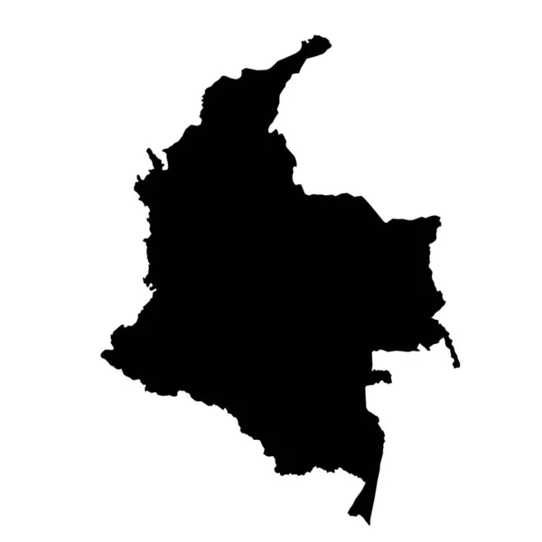 Colombia Mappa Paese Silhouettein Stati Uniti — Vettoriale Stock