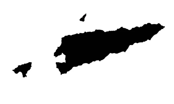 Timor Leste Mapa País Silhueta Ásia —  Vetores de Stock