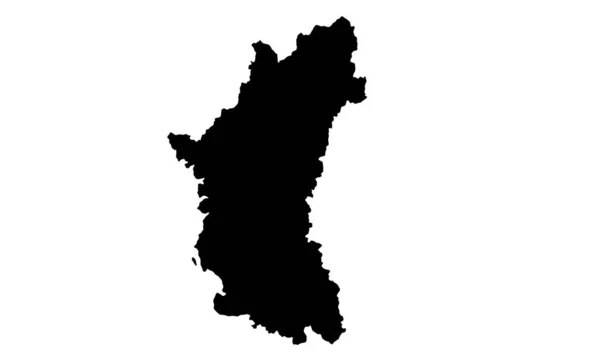 Perak State Map Silhouettein Malaysia — 图库矢量图片