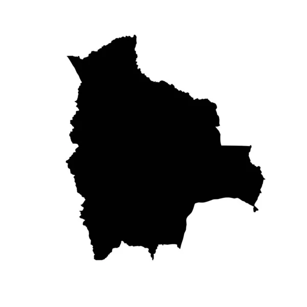 Bolivia Land Karta Silhuett Sydamerika — Stock vektor