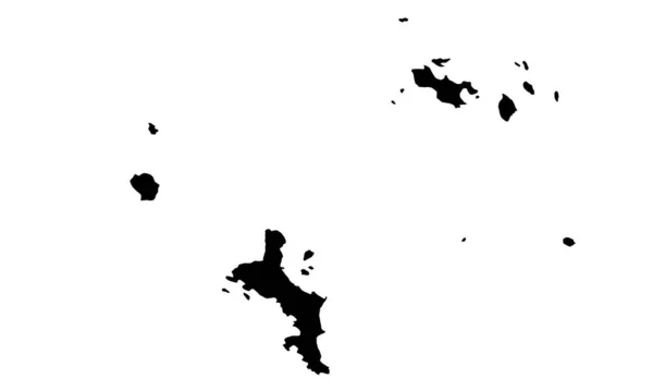 Mapa Silueta Del País Seychelles África Oriental — Vector de stock