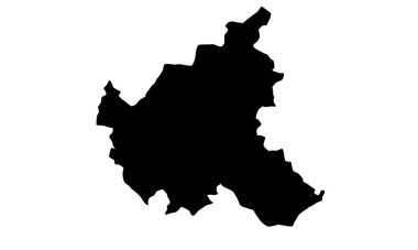 HAMBURG map black silhouette on white background
