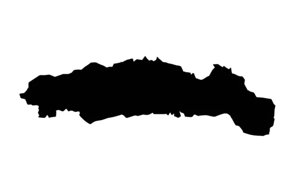 Gorontalo Map Black Silhouette White Background — Stockvektor