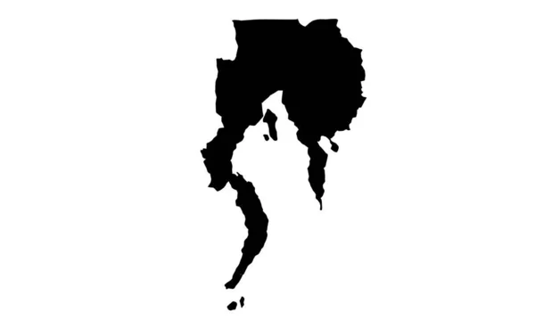 Davao Map Black Silhouette White Background — Wektor stockowy