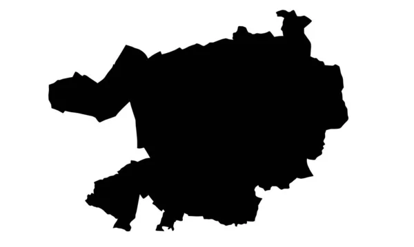 Heidelberg Mappa Silhouette Sfondo Bianco — Vettoriale Stock