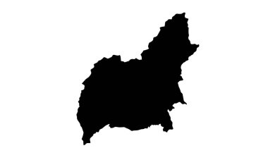 Beyaz arkaplanda Brezilya 'daki Guarulhos şehrinin siyah silueti