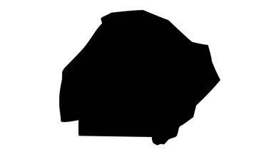 Pakistan 'daki Bahawalpur şehrinin beyaz arkaplanda bir haritasının siyah silüeti.