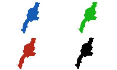 Beyaz arkaplanda BUSIA harita silueti