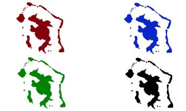 Beyaz arkaplanda BORA BORA haritası silueti