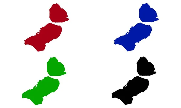 Σιλουέτα Χάρτη Flevoland Λευκό Φόντο — Διανυσματικό Αρχείο