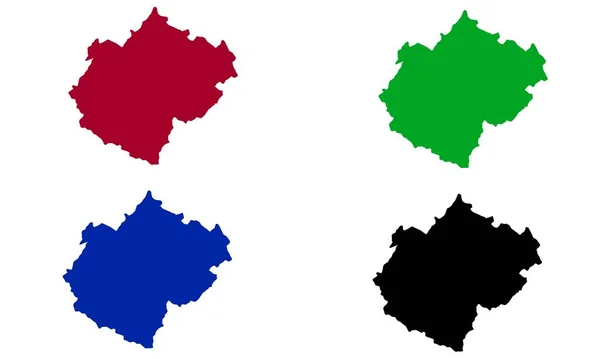 Cesena Province Χάρτη Σιλουέτα Λευκό Φόντο — Διανυσματικό Αρχείο