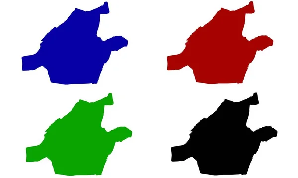 白を基調としたKhujand地図シルエット — ストックベクタ