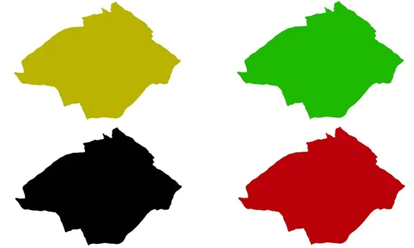 白色背景的Zoetermeer地图轮廓 — 图库矢量图片
