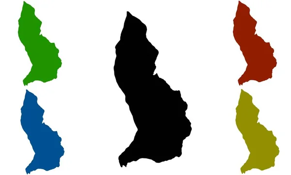 Liententecien地図シルエット上の白い背景 — ストックベクタ