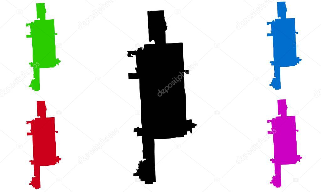 SCOTTSDALE map silhouette on white background