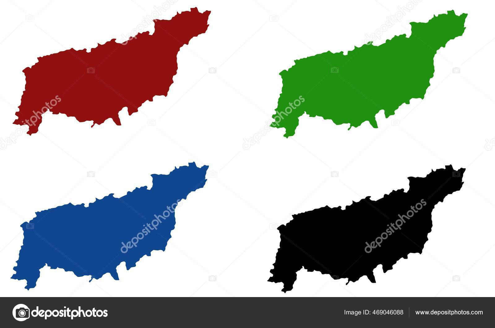 Vihiga Map Colorful Silhouette White Background Stock Vector Image by