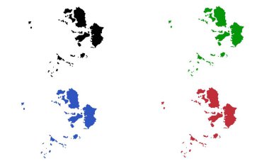 Güney Kore 'de Incheon şehir haritası silueti