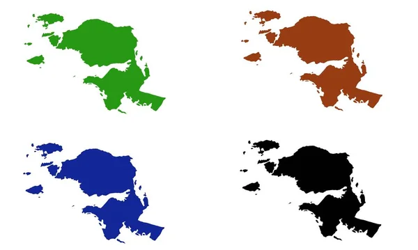 West Papua Map Colorful Silhouette White Background — Stockvektor