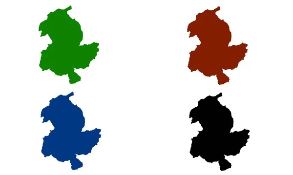 Sar Pol Map Colorful Silhouette White Background — Stok Vektör