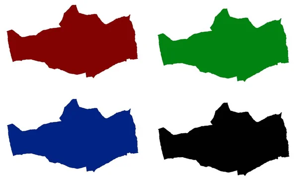 Umnugovi Map Colorful Silhouette White Background — Wektor stockowy