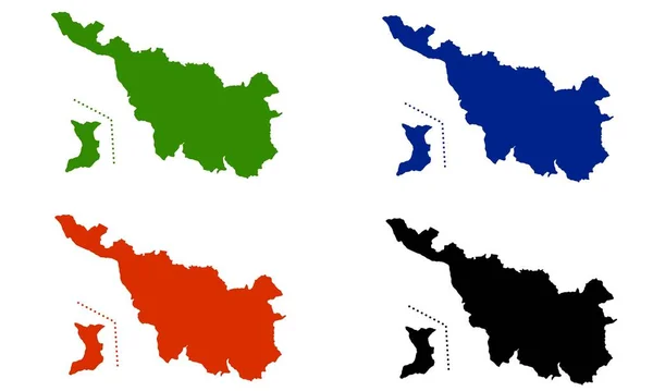 Breman在白色背景上绘制彩色轮廓图 — 图库矢量图片