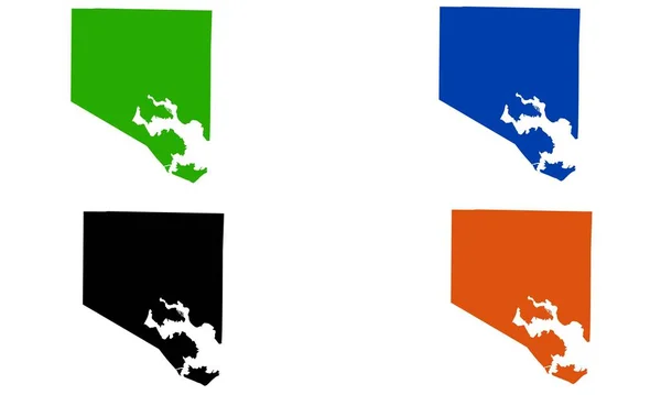Baltimore Map Colorful Silhouette White Background — Vector de stock