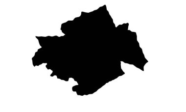 Hollanda 'da Apeldoorn harita silueti