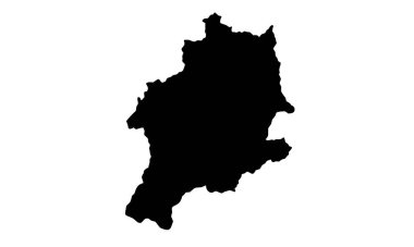 Polonya 'daki Bielsko-biala şehrinin siluet haritası